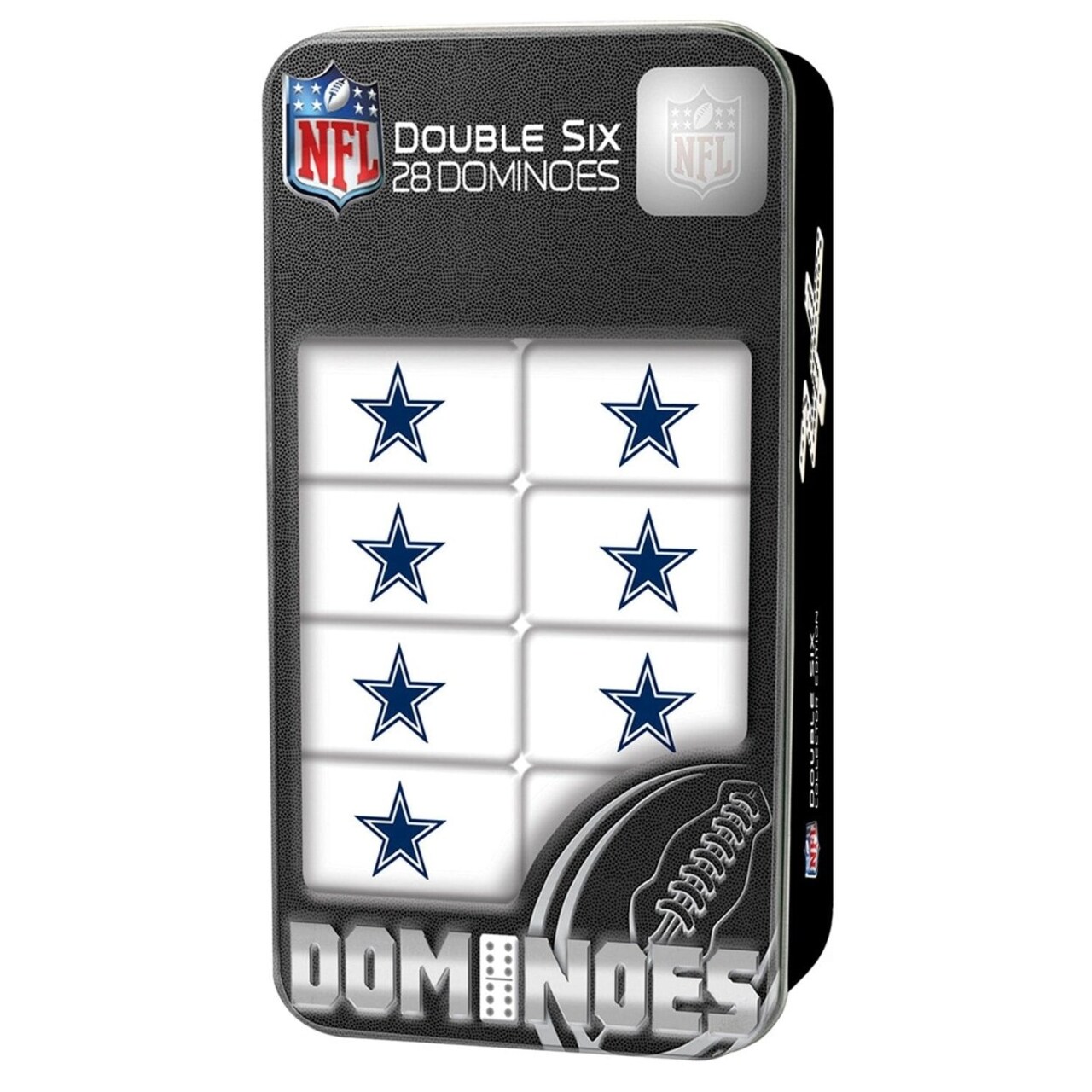 Dallas Cowboys Dominoes Set Officially Licensed With Collectible Tin Box 28 Pieces